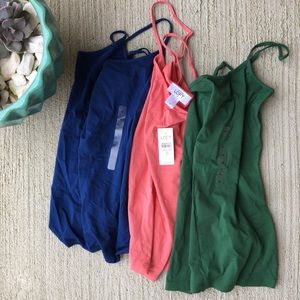 Loft NWT bundle of camisole blue pink green